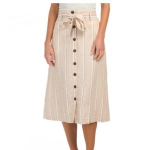 🏴CLOSING SALE🏴NWT Rachel Zoe Linen Striped Skirt